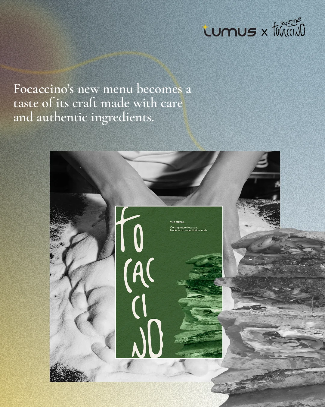 Focaccino menu design